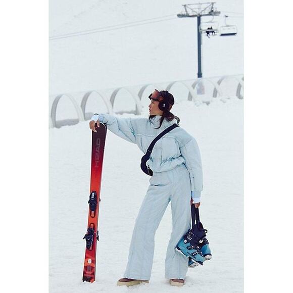 NWT Free People MOVEMENT Sunday Skies Pants SKI PANTS $398 XS Arctic Snow - Picture 1 of 6